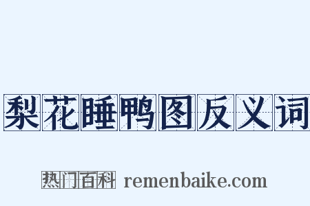 梨花睡鸭图反义词是什么意思的图片